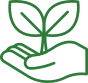 hand holding plant icon